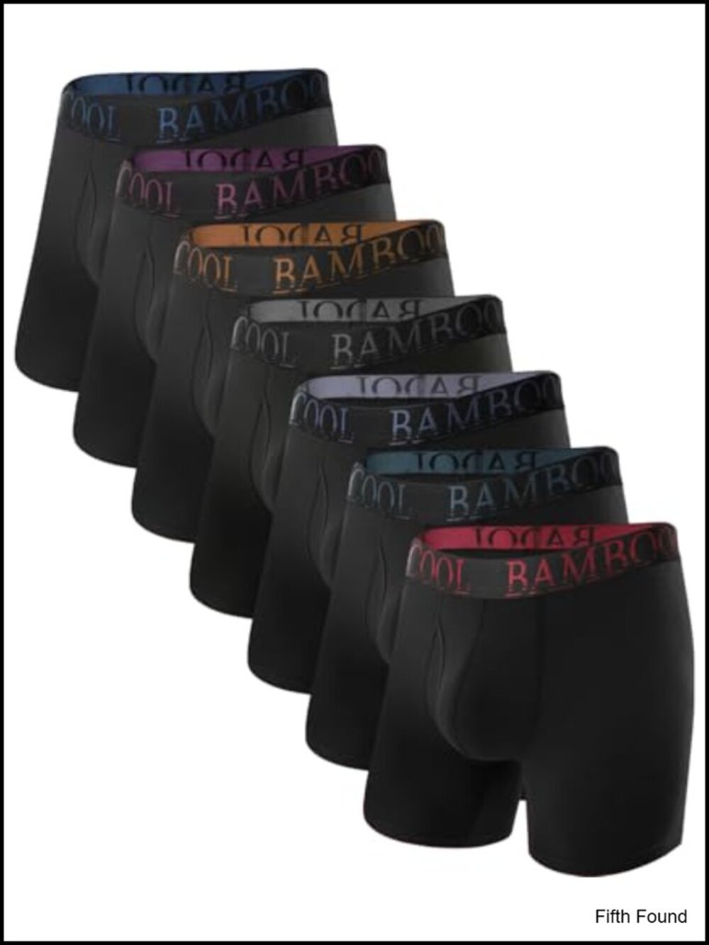 Men's Bamboo Boxer Briefs 7-Pack 92% Viscose Made from Bamboo 8% Spandex No
